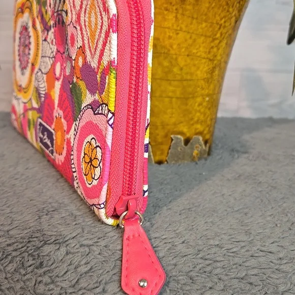 Vera Bradley Pink and Yellow Floral Wallet - Picture 6 of 10
